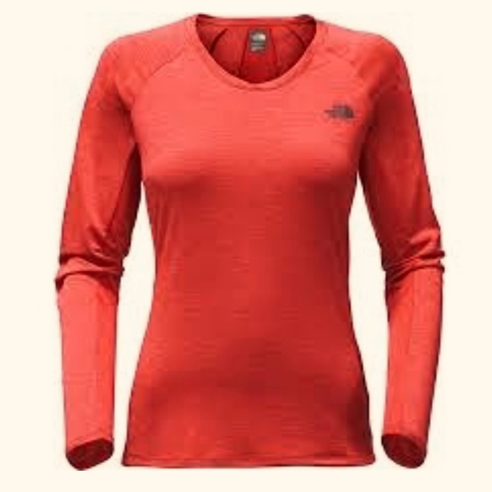 The North Face Women’s Ambition Long Sleeve Top in Orange Red S - Picture 1 of 8
